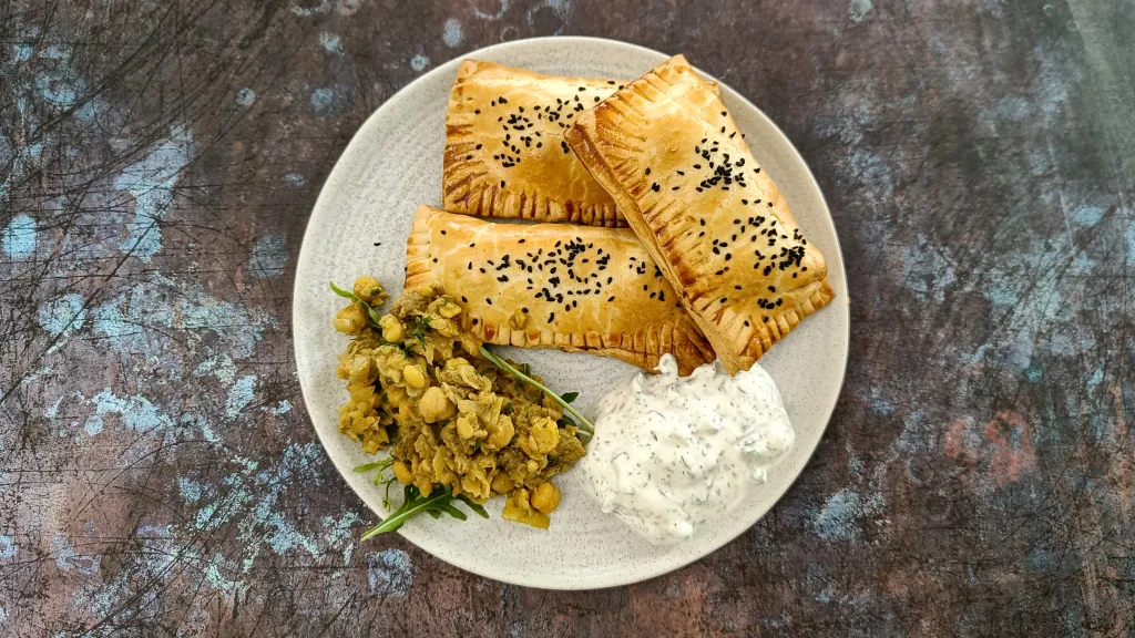Photograph of Arabic samosas.