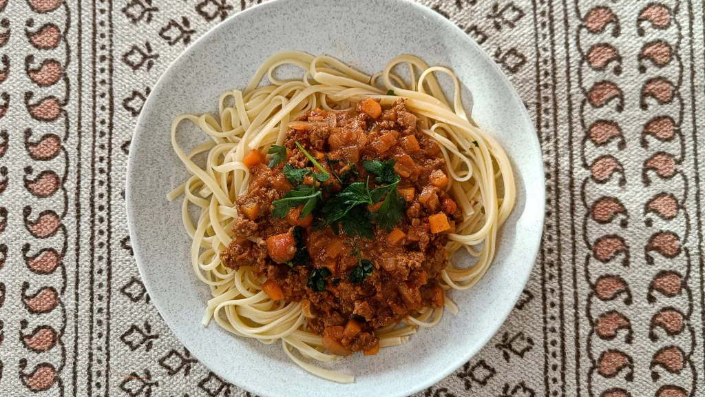 Photograph of BBQ bolognese.