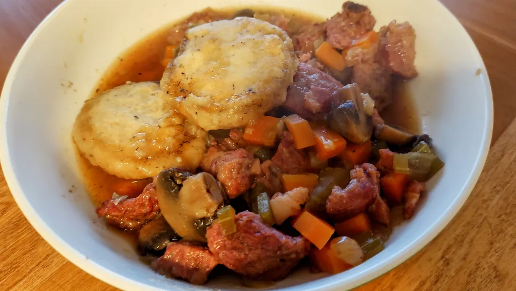 Photograph of Beef braised in beer.