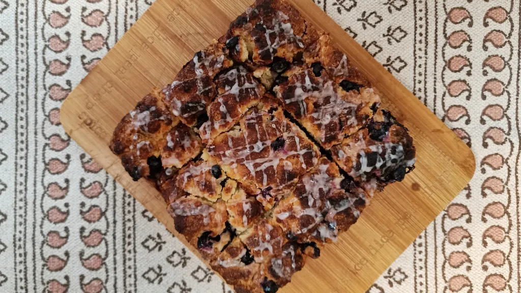 Photograph of Blueberry lemon biscuits.