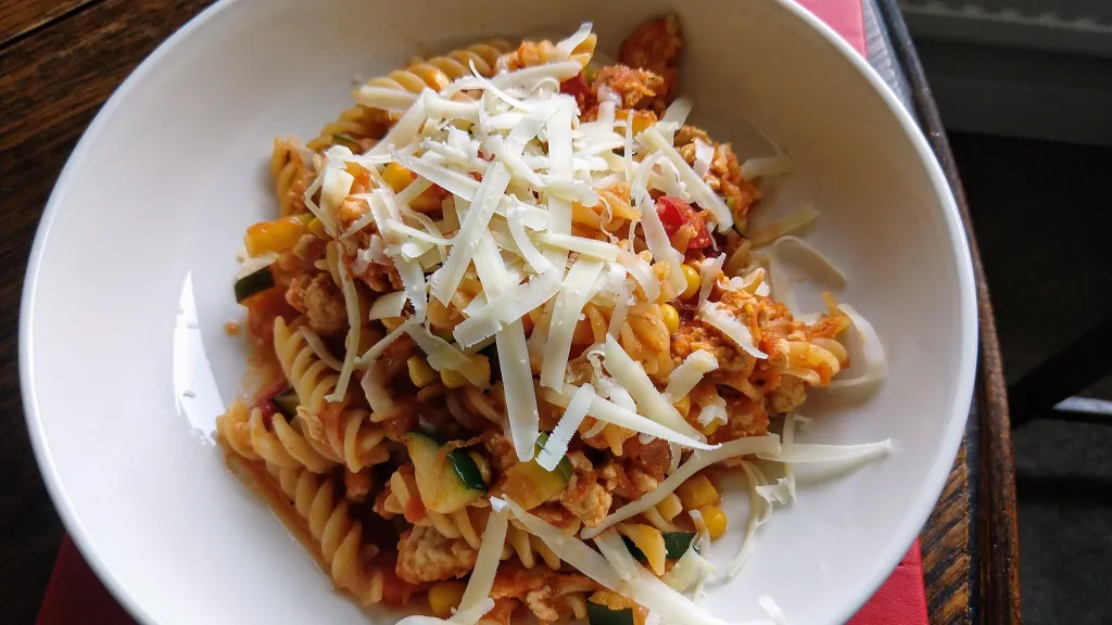 Photograph of Bolognese with a healthy twist.