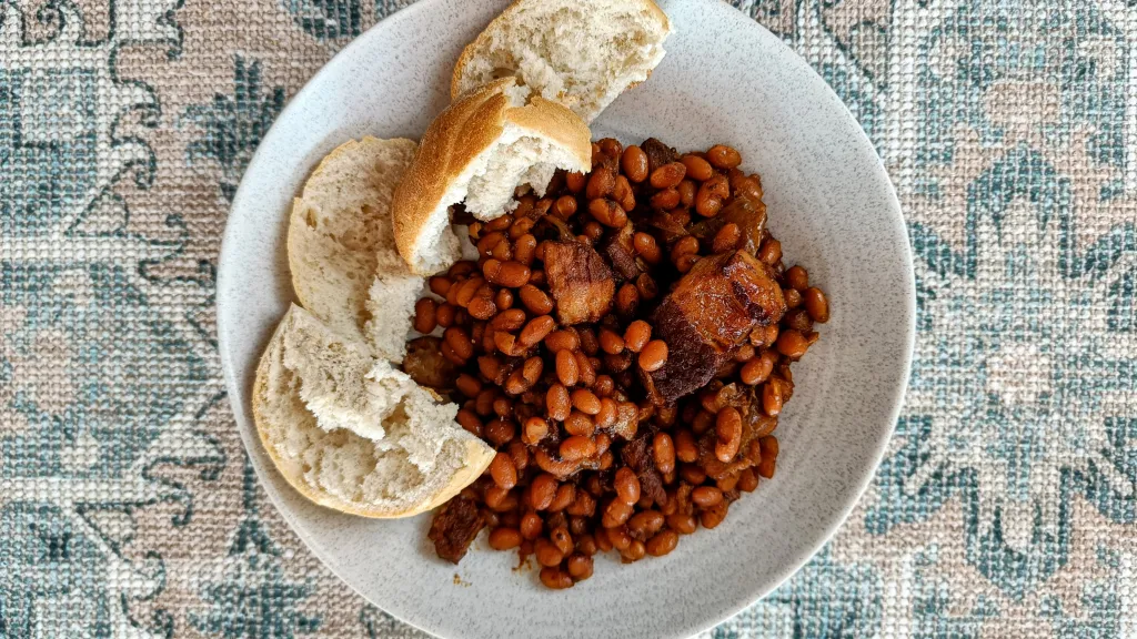 Photograph of Boston baked beans.