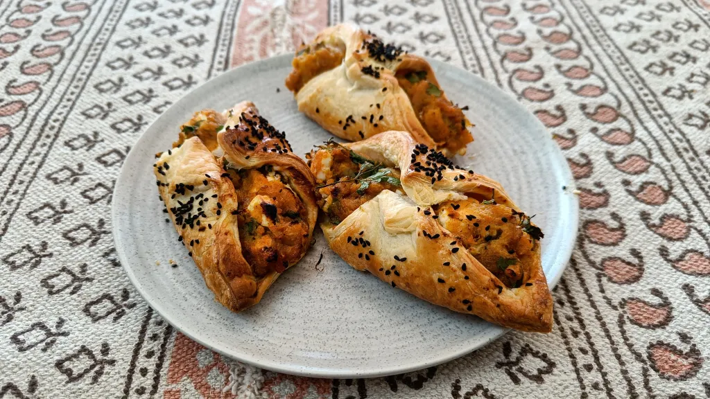 Photograph of Butternut, feta & chilli rolls.