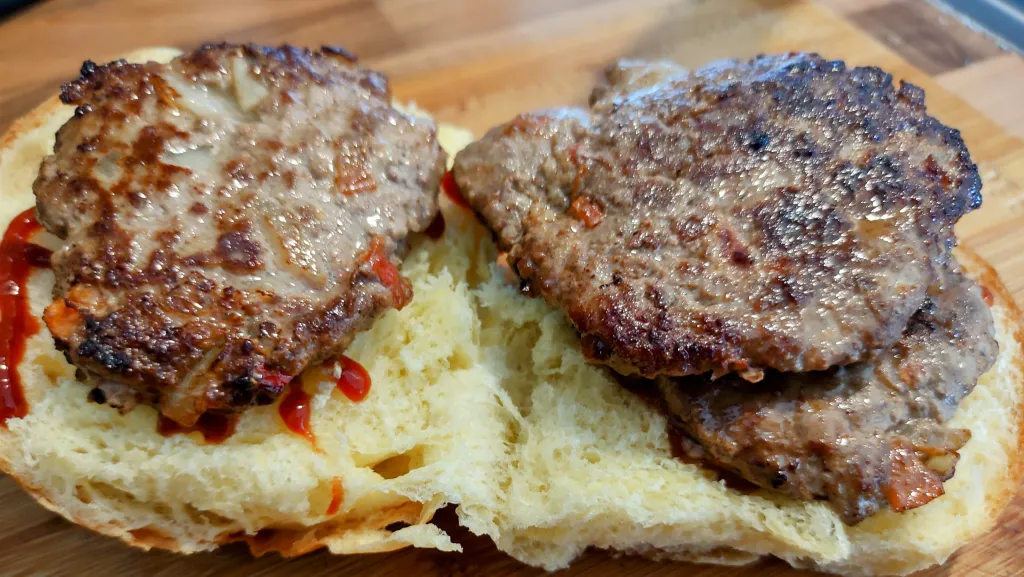 Photograph of Chapli burgers.