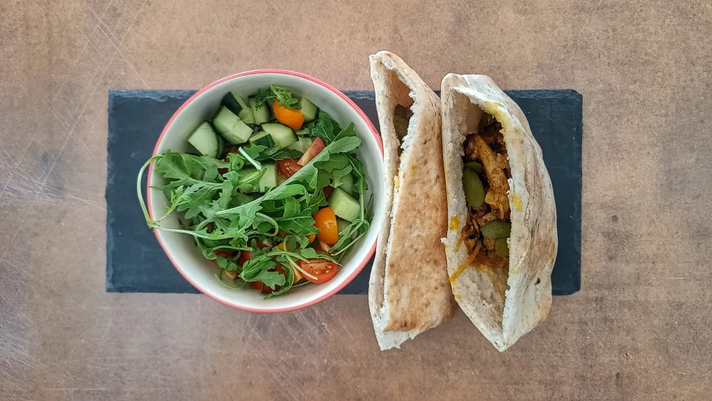 Photograph of Chicken shawarma.