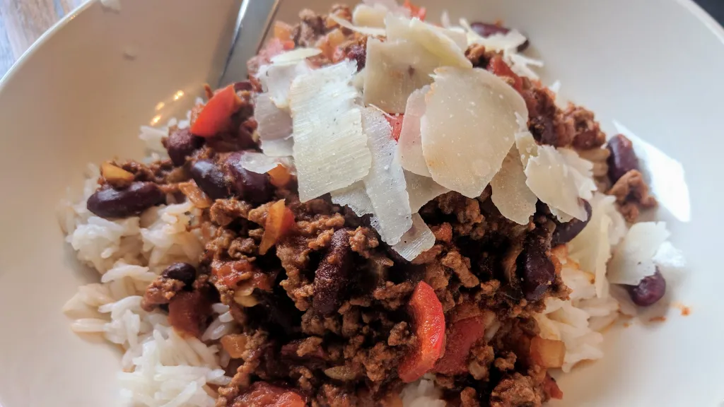 Photograph of Chilli con carne.