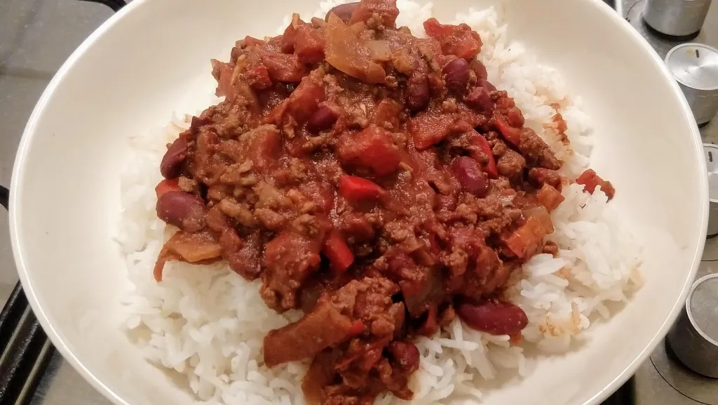 Photograph of Chocolate chilli con carne.