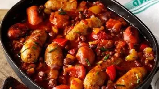 Photograph of Cowboy bean bake.