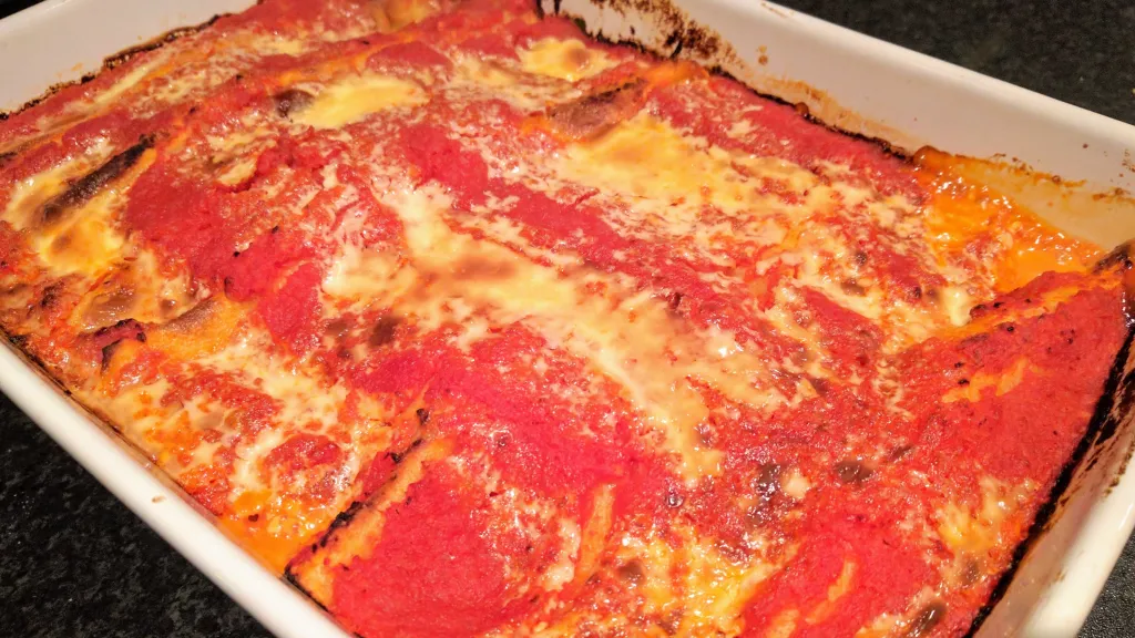 Photograph of Deb Henley's chicken enchiladas verdes.