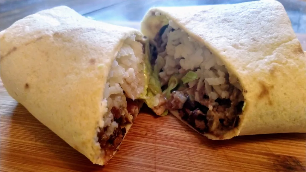 Photograph of Easy beef burritos.
