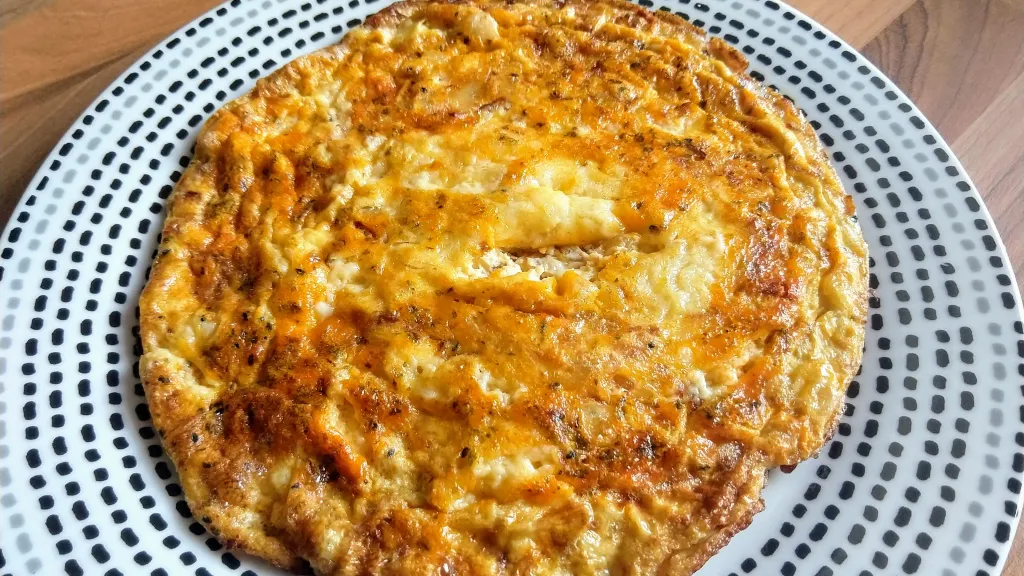 Photograph of Harissa and manchego omelettes.