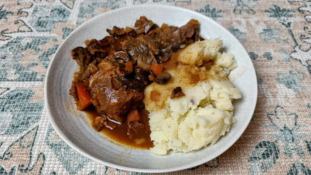 Photograph of Healthier coq au vin.