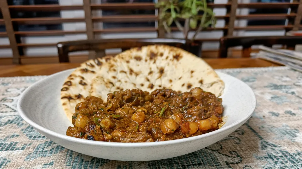 Photograph of House lamb curry.
