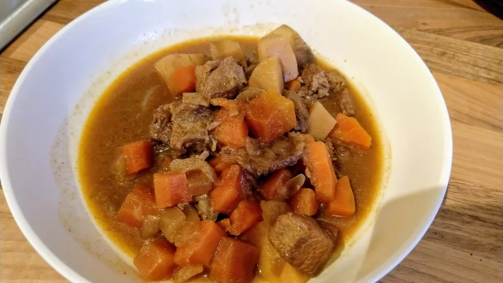Photograph of Hungarian goulash.