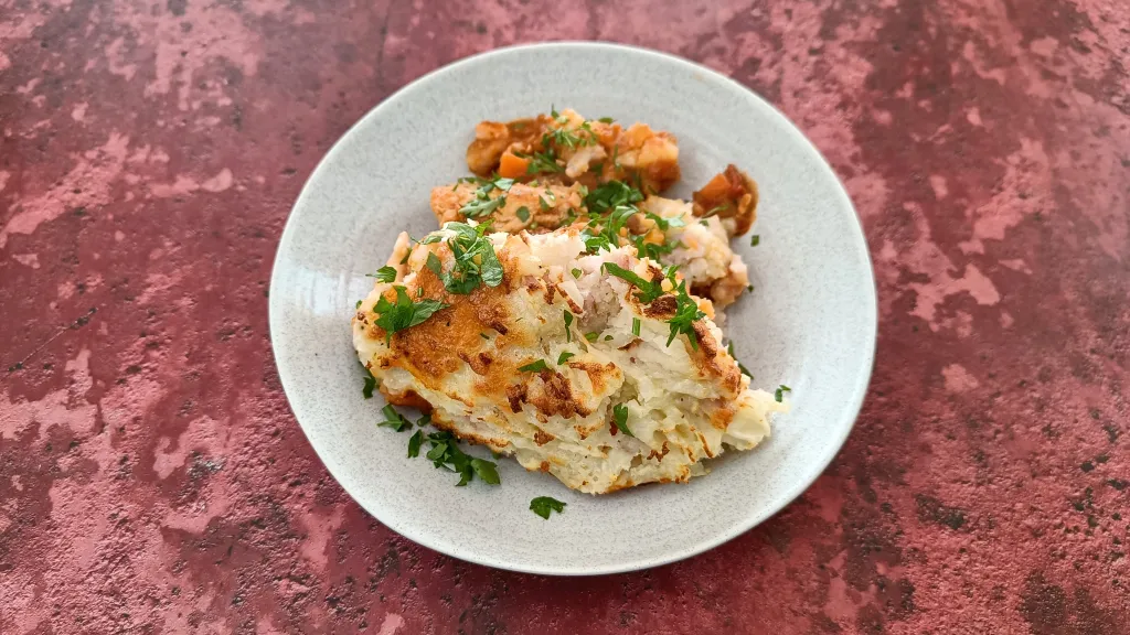 Photograph of Hunter’s chicken pie.