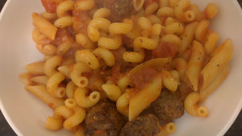 Photograph of Italian meatballs.