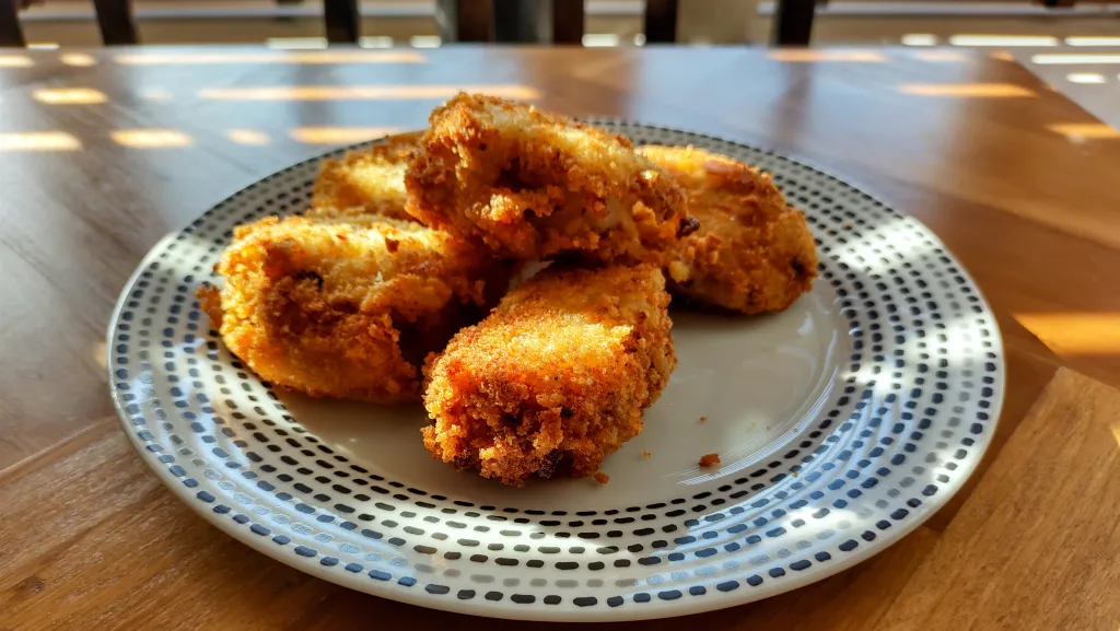 Photograph of Japanese-style potato croquette.