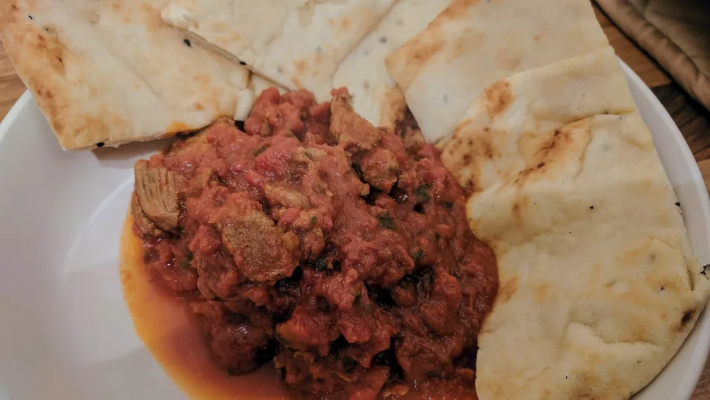 Photograph of Moroccan lamb.