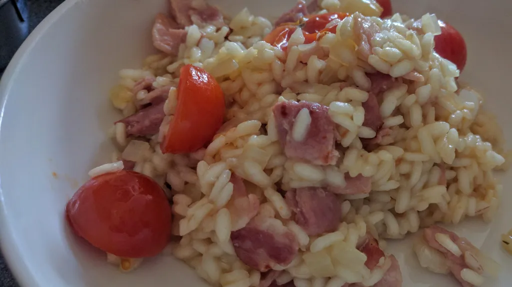 Photograph of Oven-baked risotto.