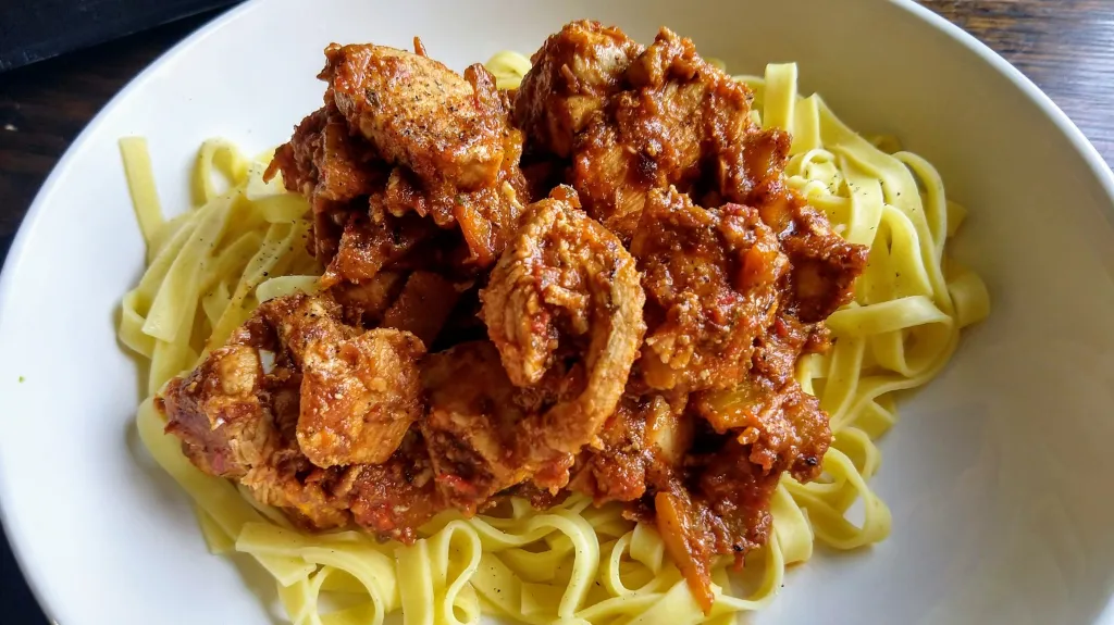Photograph of Peri peri pasta.