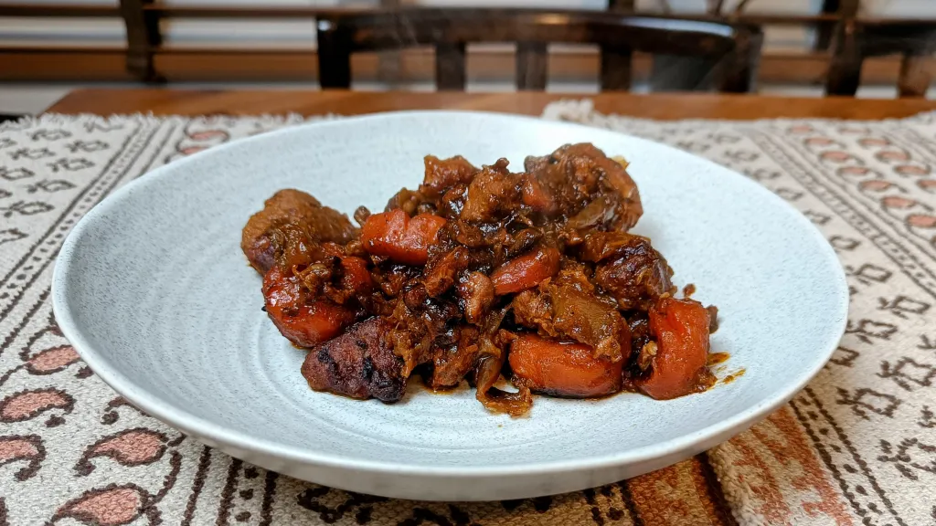 Photograph of Pork agrodolce.