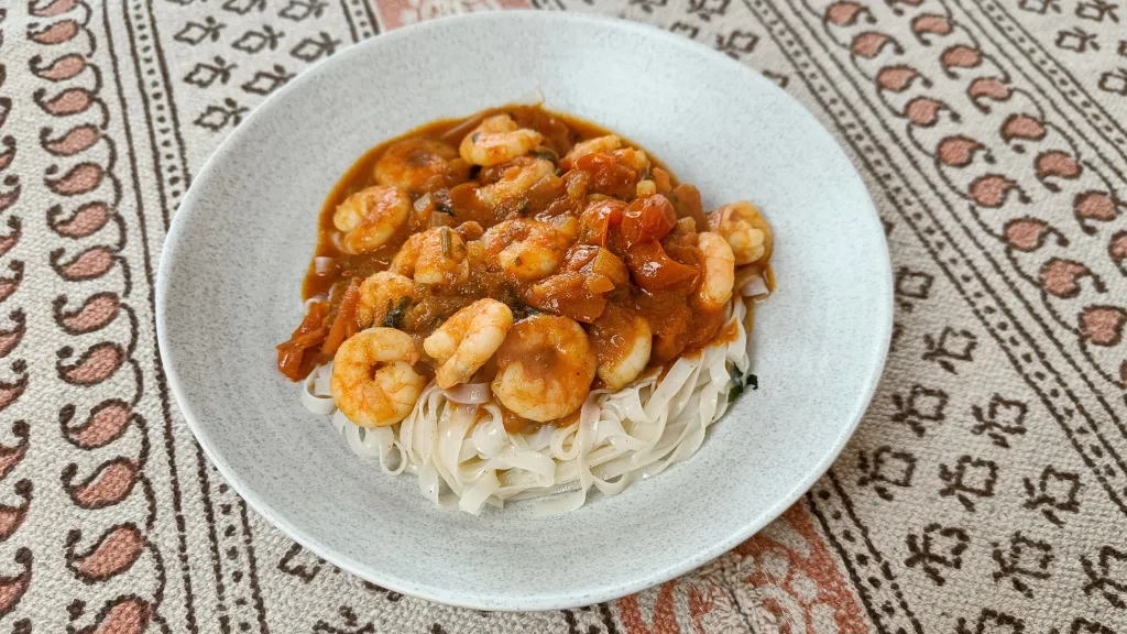 Photograph of Prawn & herb brewat.