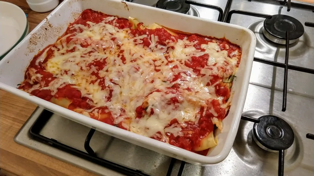 Photograph of Ricotta pasta pockets.