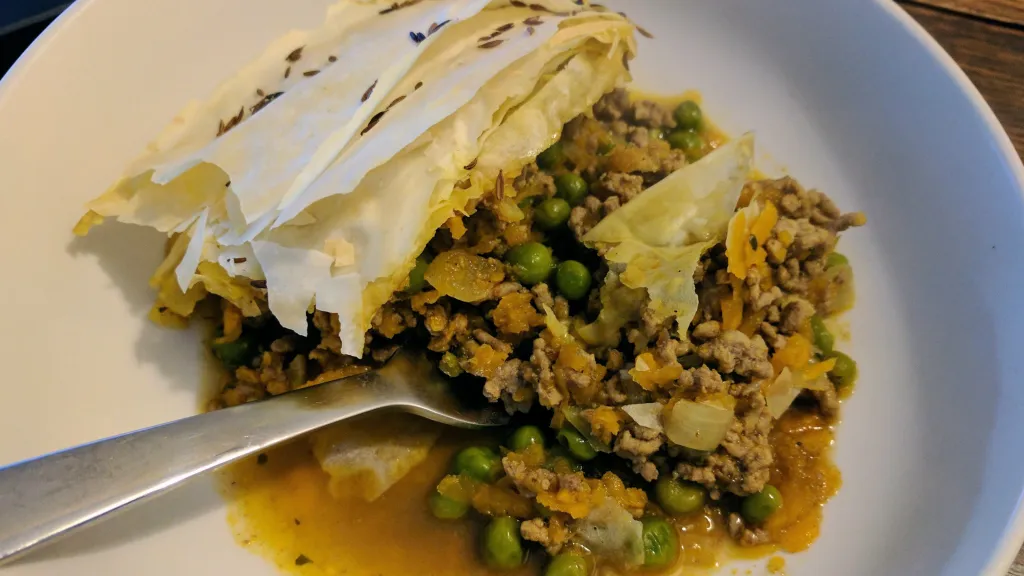 Photograph of Samosa pie.