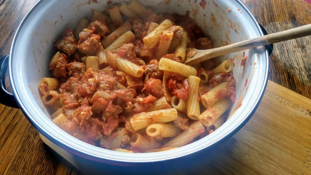 Photograph of Sausage ragu.
