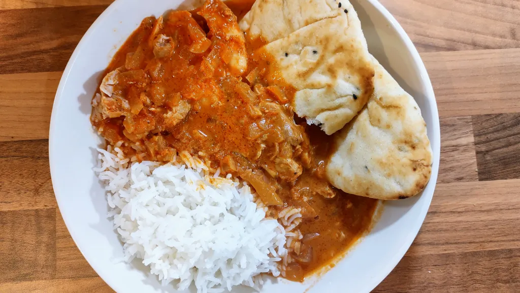 Photograph of Slow cooker butter chicken.