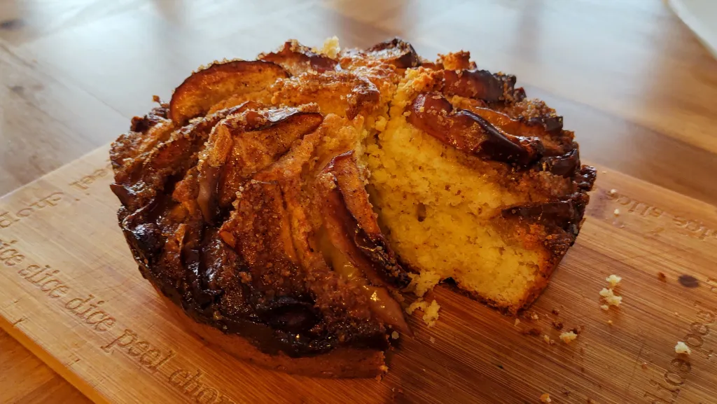 Photograph of Spiced apple cake.