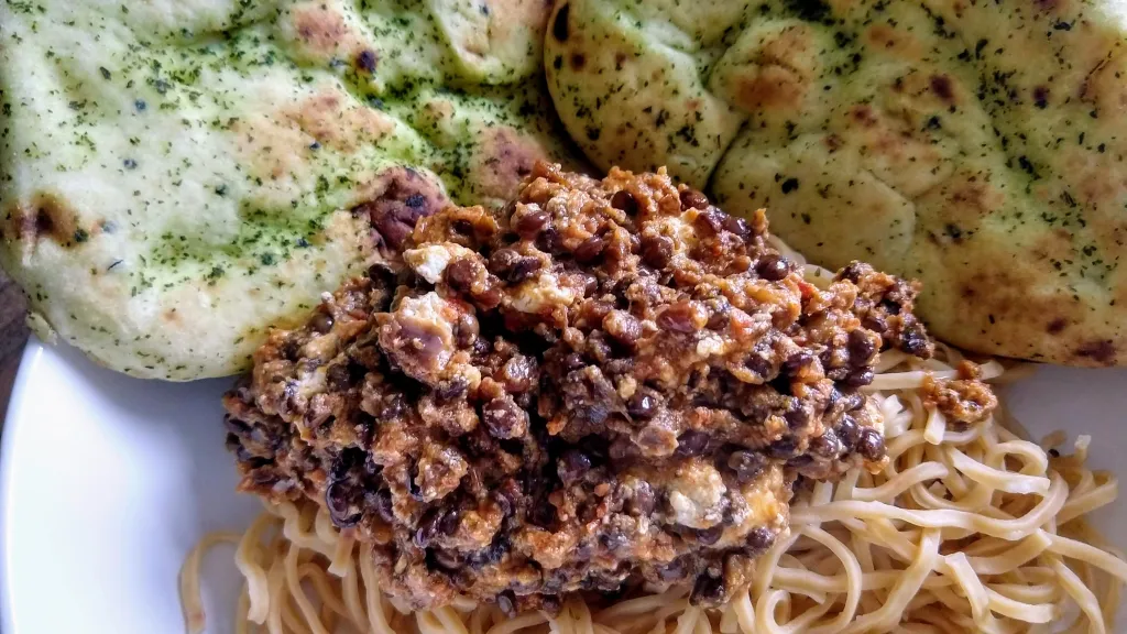 Photograph of Spiced lentils.