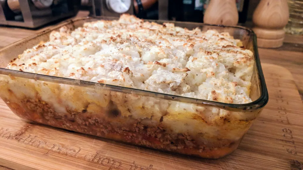 Photograph of Spiced shepherd's pie.