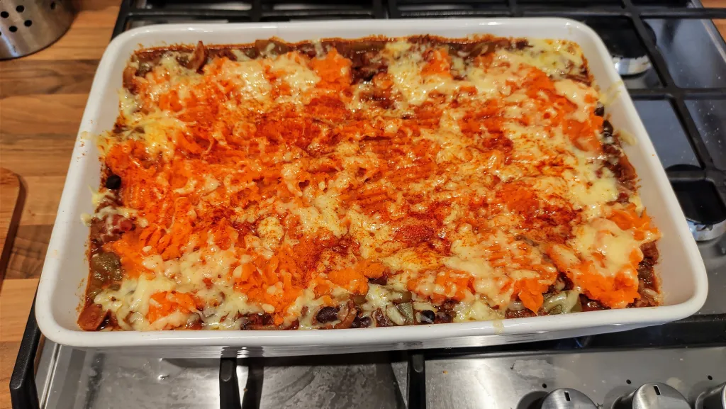 Photograph of Spicy pies with sweet potato mash.