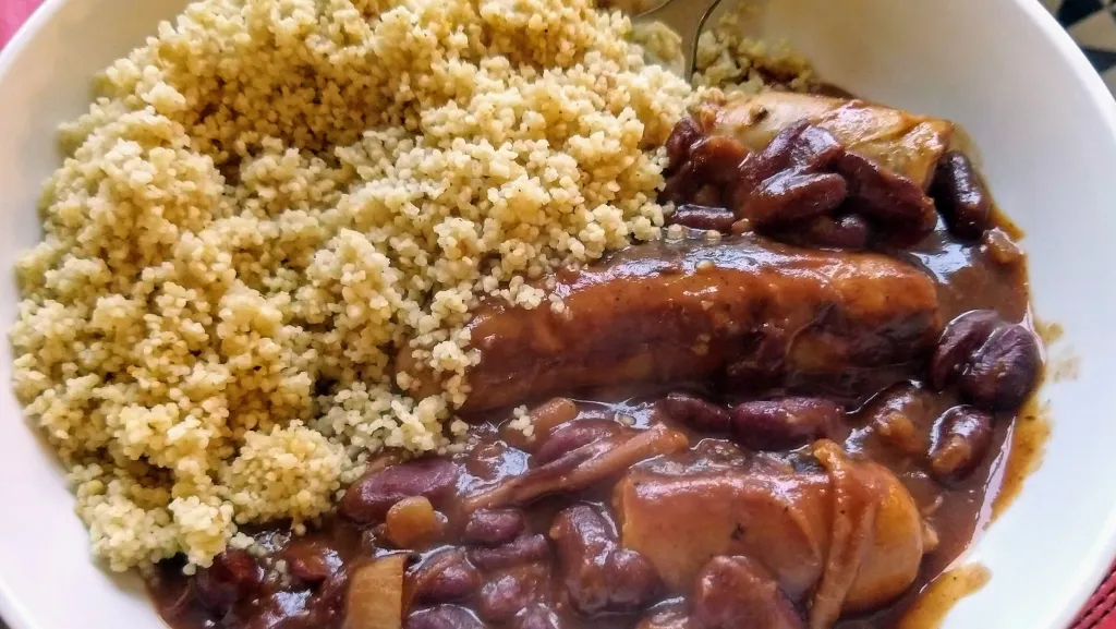 Photograph of Spicy sausage & bean one-pot.