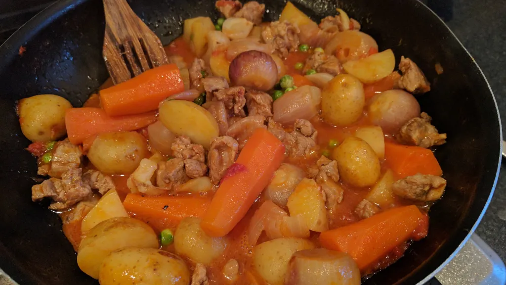 Photograph of Springtime lamb stew.