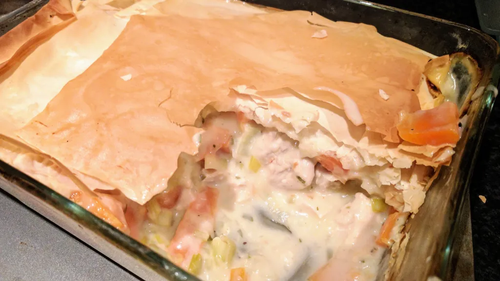 Photograph of Superhealthy chicken pie.