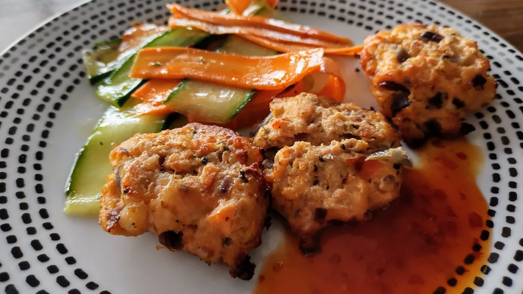 Photograph of Thai-style fishcakes.
