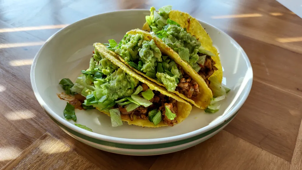 Photograph of The best ever ground beef tacos.