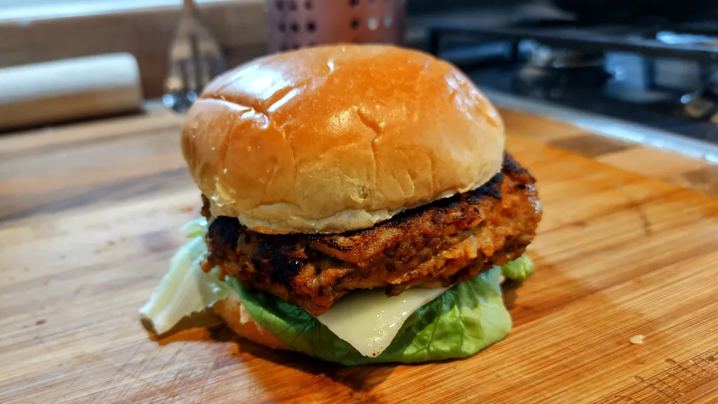 Photograph of The big bosh! burger.