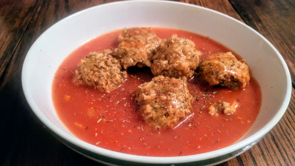 Photograph of Tomato pork bombs.