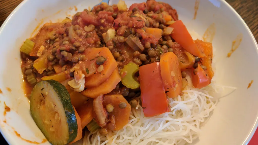 Photograph of Vegetarian casserole.