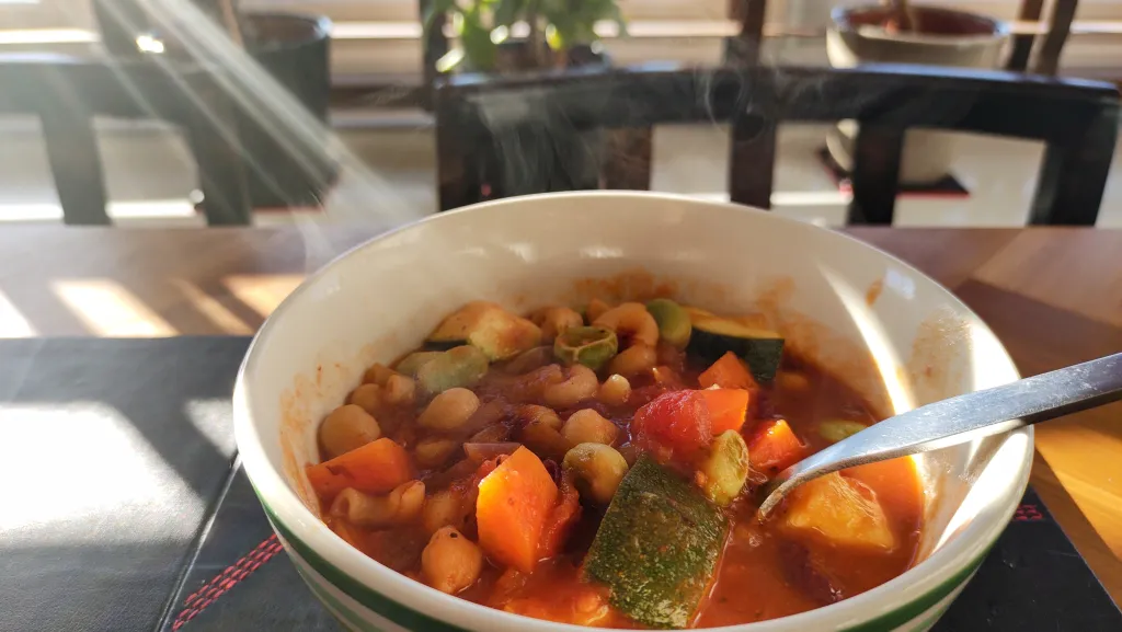 Photograph of Vegetarian minestrone.