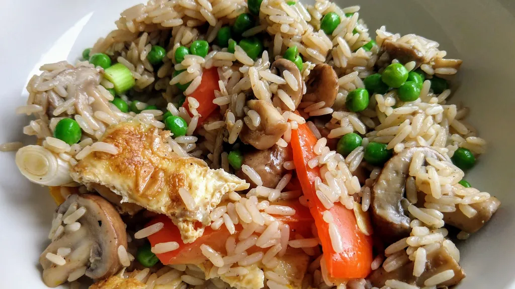Photograph of Veggie rice pot.